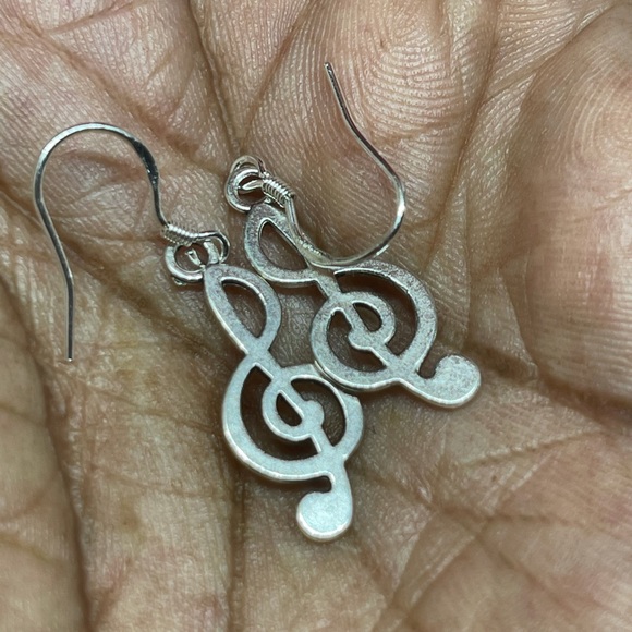 Earrings Music Note - Picture 3 of 4